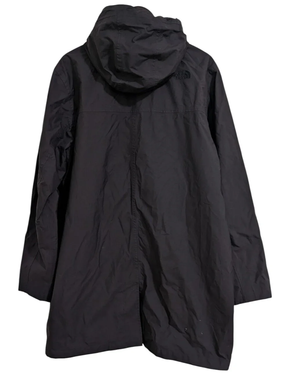 The North Face HyVent Black Hooded Rain Jacket Parka Men's XL